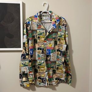 Vintage style Tennis print shirt